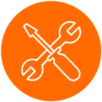 Icon representing KEMPER service, maintenance and technical support.