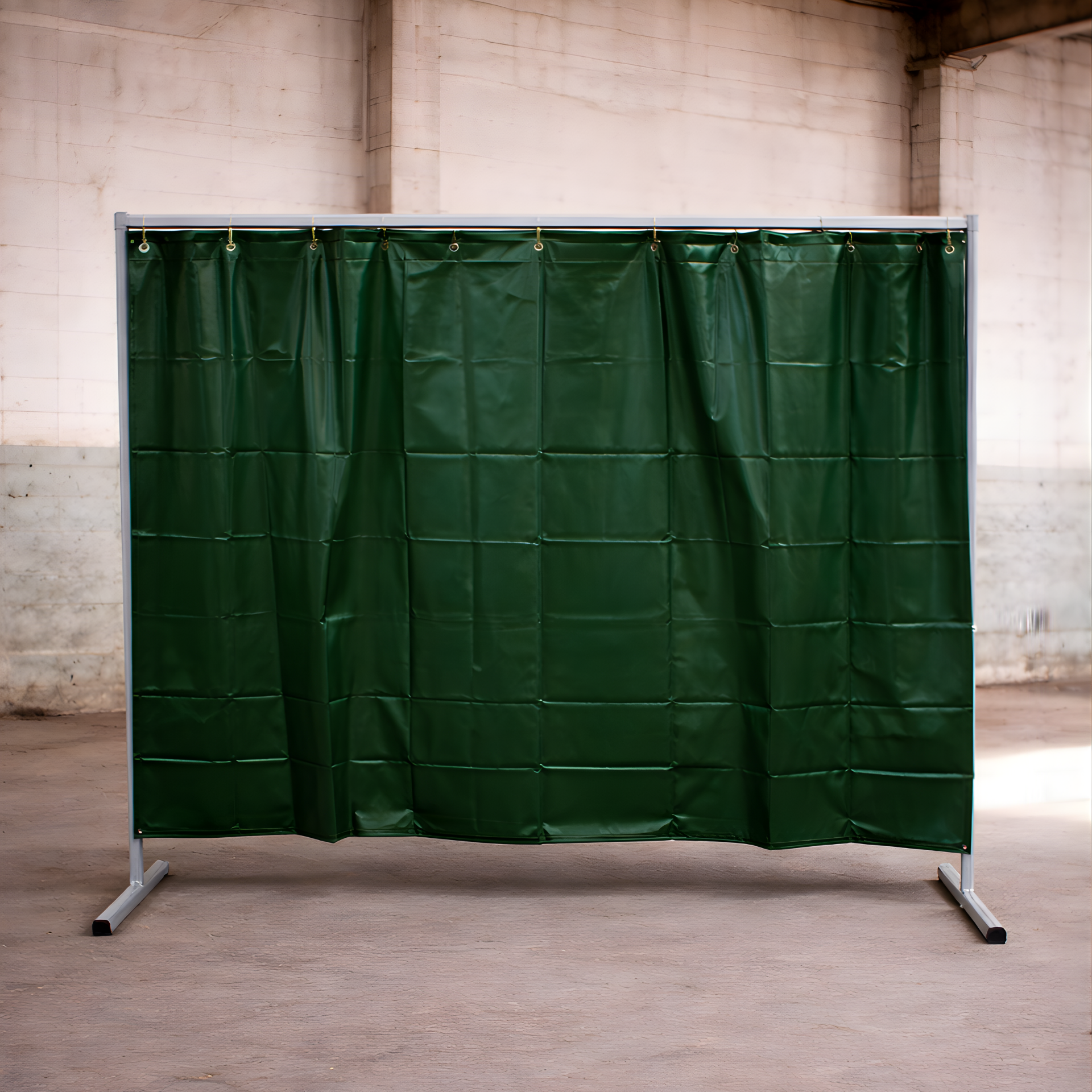 1-Panel Mobile Protective Screen With Curtain