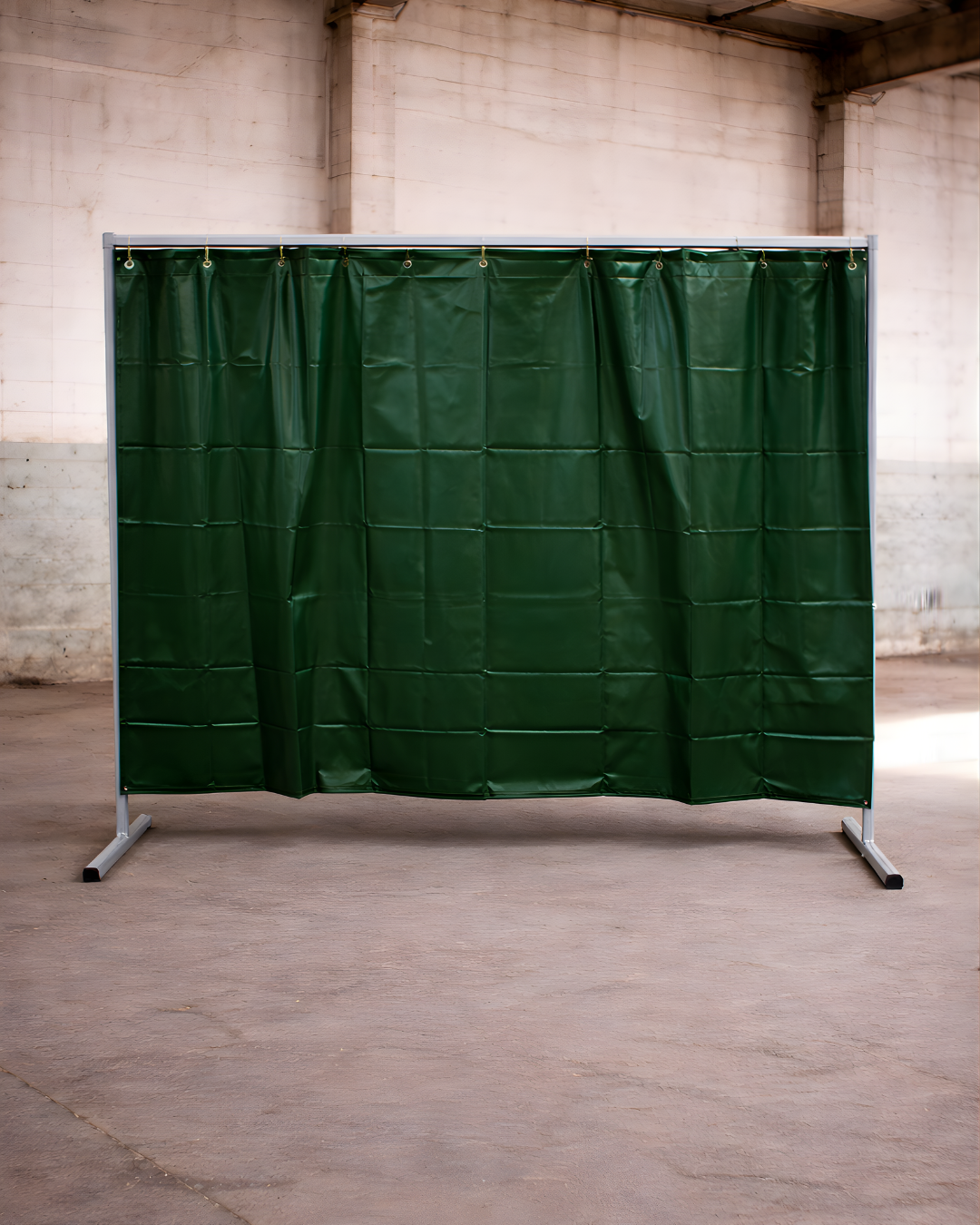 1-Panel Mobile Protective Screen With Curtain